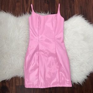 Pink Vinyl Dress